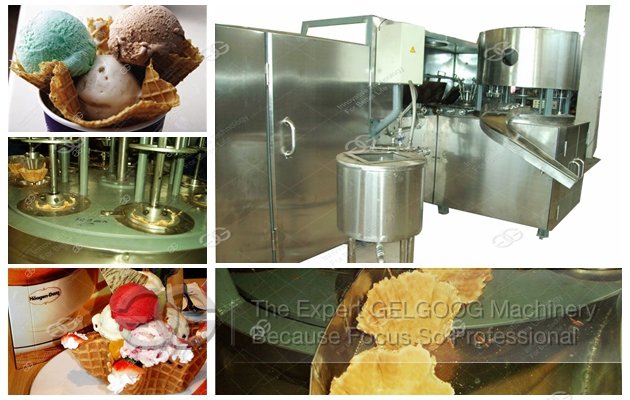 automatic crisp bowl shape ice cream cup making machine
