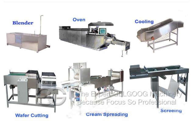 Automatic Flat Wafer Biscuit Production Equipment 150KG/H