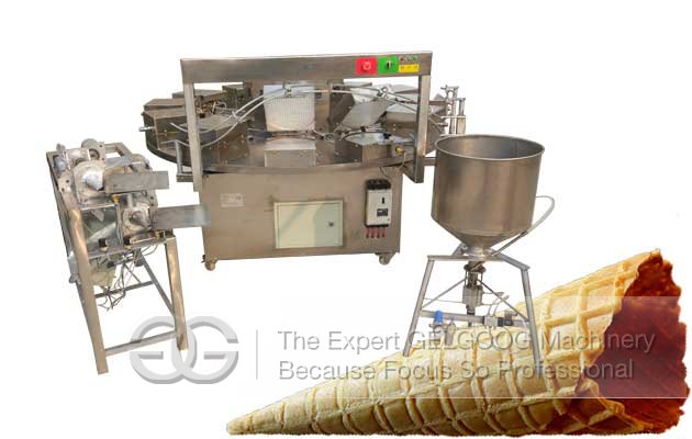 Chocolate Sugar Cone Baking Machine Commercial Use